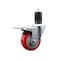 Service Caster 3.5'' Red Poly Swivel 1-5/8'' Expanding Stem Caster Total Lock Brake SCC-EXTTL20S3514-PPUB-RED-158 - alternate 1